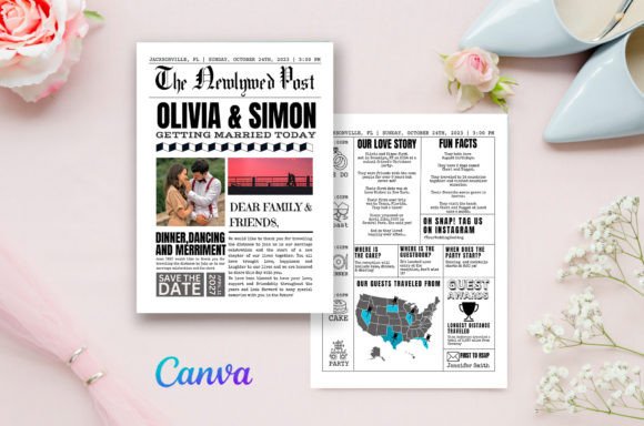 Download Newspaper Wedding Program Template - Wedding program template Collection