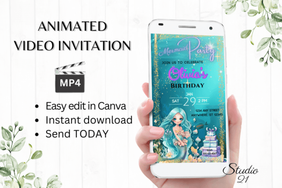 Download Mermaid Birthday Invitation - Mermaid birthday Collection