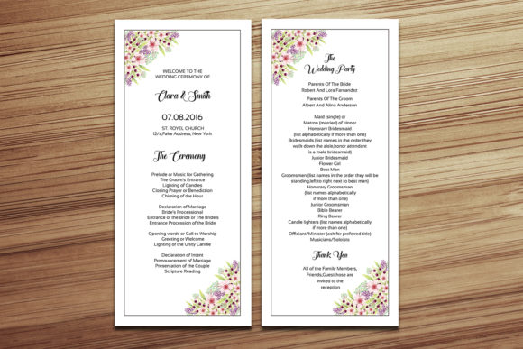 Download Wedding Program Template - Wedding program template Collection